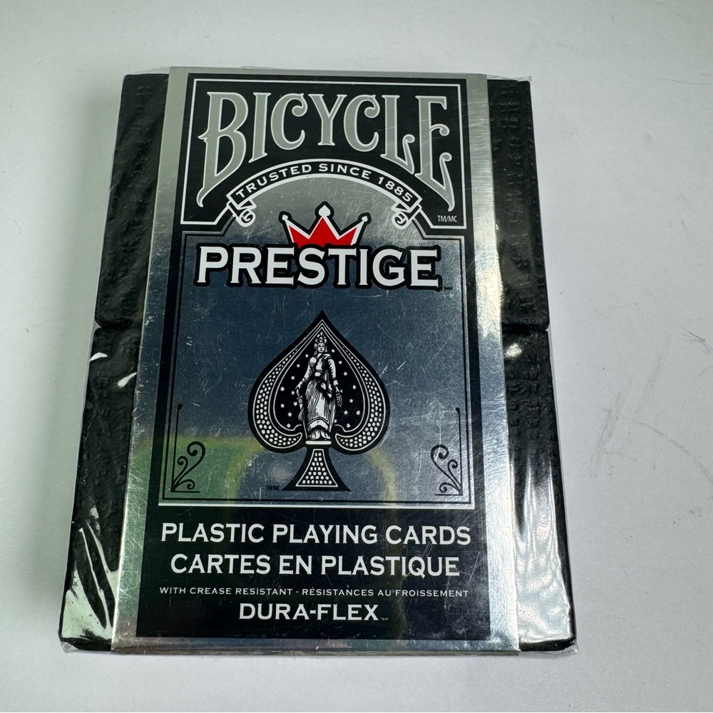 BICYCLE® Prestige (Red) Plastic Playing Cards Dura-Flex Crease Resistant NEW Box